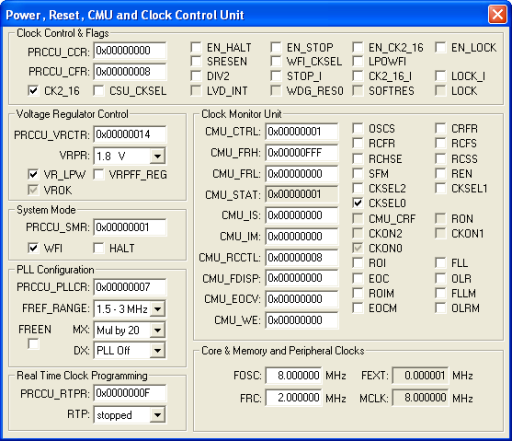 Power Reset CMU and Clock