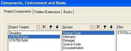 Components, Environments and Books Dialog