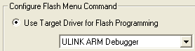 Use Target Driver Option