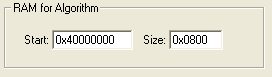 RAM for Algorithm Setting