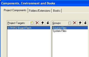 Components, Environments and Books Dialog