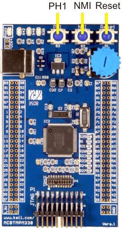 MCBTMPM330 Board Buttons