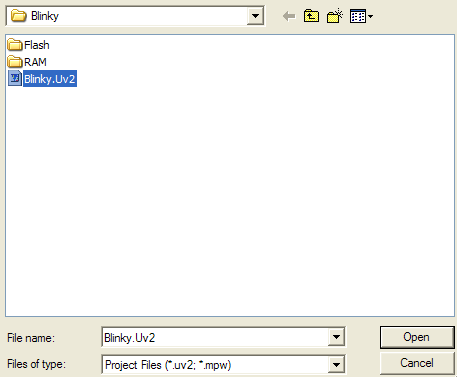 Open Project dialog