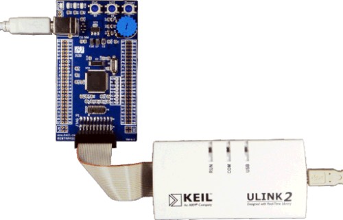 MCBTMPM330 Board Connected to ULINK2