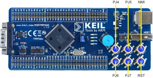 MCBTMPM360 Board Buttons