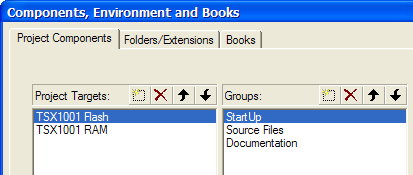 Components, Environments and Books Dialog