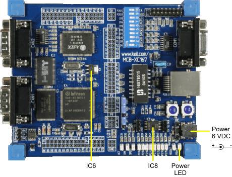 MCBXC167 Board Power