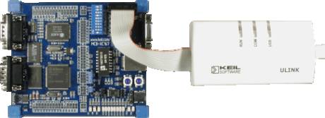 MCBXC167 Board Connected to ULINK