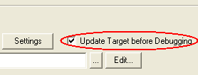 Update Target Before Debugging