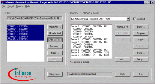MEMTOOL Startup Screen