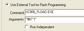 XC800 External Download Setup