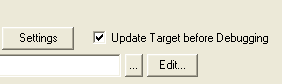 Update Target Before Debugging Checkbox