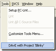 Tools Menu