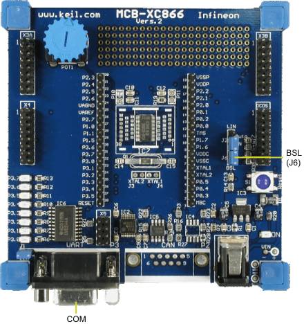 MCBXC866 Board Configuring for Serial Download