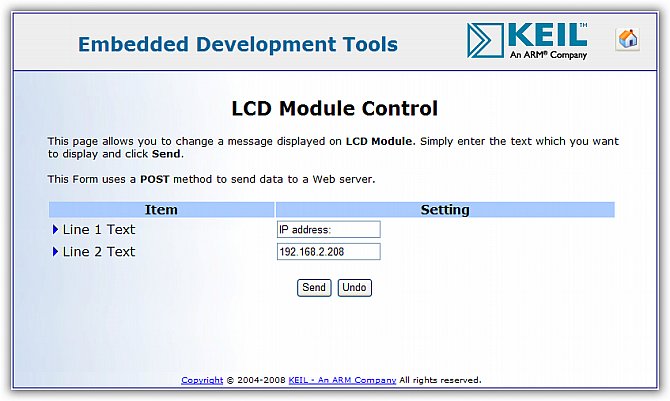 LCD Control Page