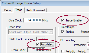 Configure Atmel SAM3x devices for Serial Wire Trace
