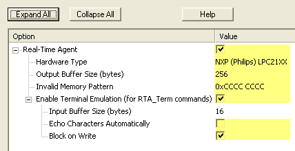 RT_Agent.c Highlighted options