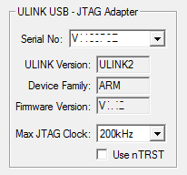 Target Driver Setup - ULINK2 Adapter
