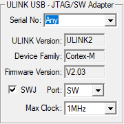 Target Driver Setup - ULINK2 Adapter