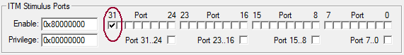 ITM Stimulus Port bit 31