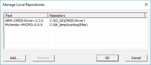 Adding a local repository