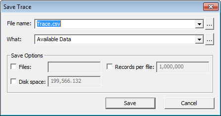 Save Data Trace