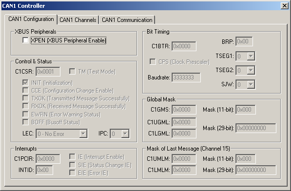 CAN1 Configuration