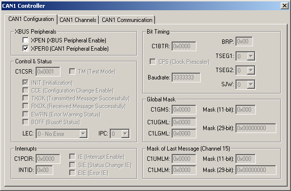 CAN1 Configuration