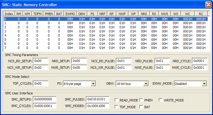 Static Memory Controller (SMC)