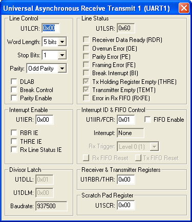 Universal Asynchronous Receiver/Transmitter 1 (UART 1)