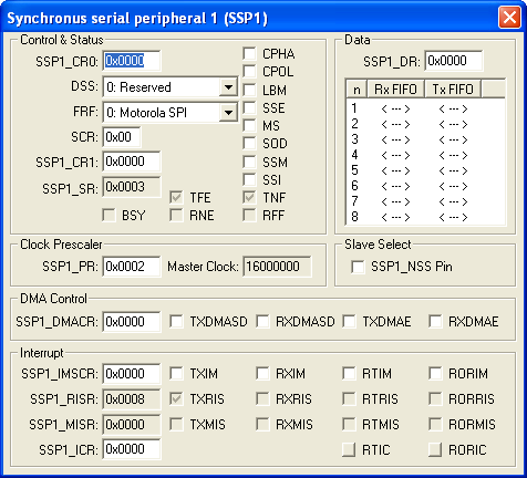 Synchronous Serial Peripheral 1 (SSP1)