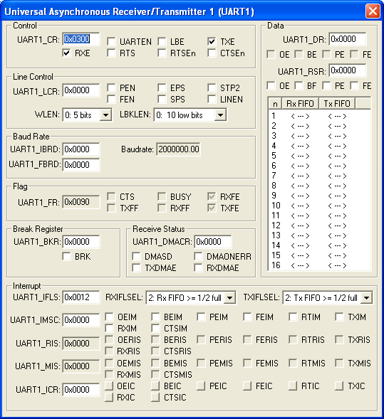 Universal Asynchronous Receiver/Transmitter 1 (UART 1)