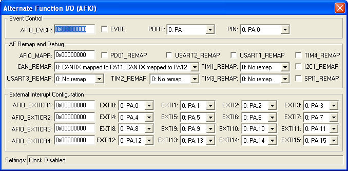 Alternate Function I/O