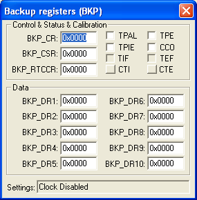 Backup Registers