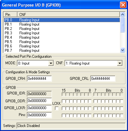 General Purpose I/O B