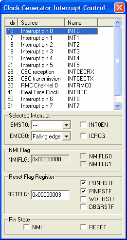 Clock Interrupt Control