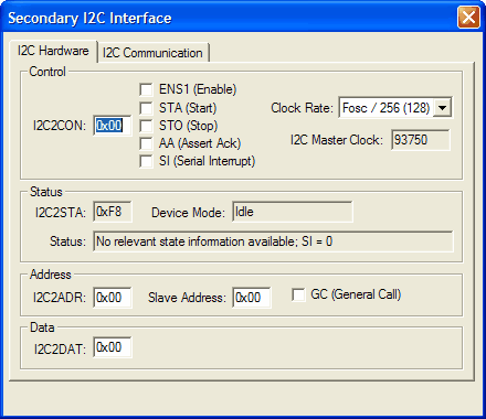 Secondary I2C Interface