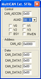 MultiCAN Ext. SFRs