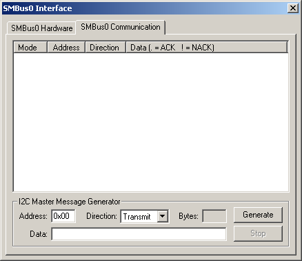 SMBus0 Interface - Communications