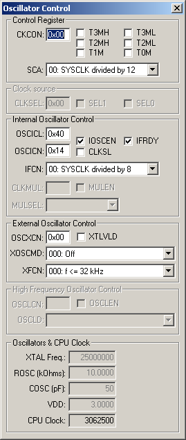 Oscillator Control