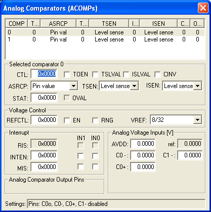 Analog Comparators (ACOMPs)