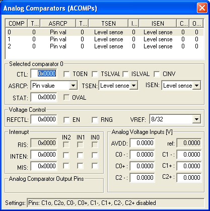 Analog Comparators (ACOMPs)
