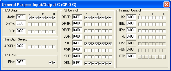 General Purpose Input/Output Port G (GPIOG)