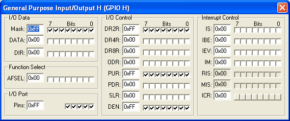 General Purpose Input/Output Port H (GPIOH)