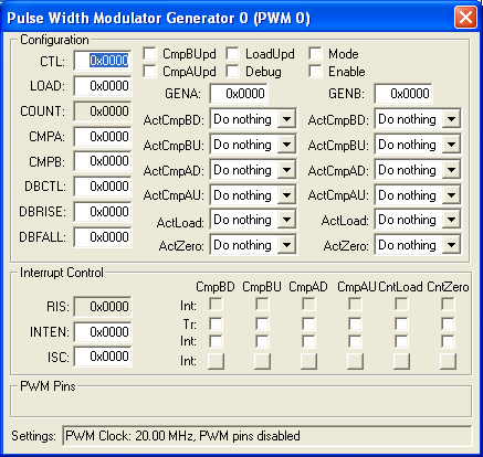 Pulse Width Modulator Generator 0 (PWM 0)