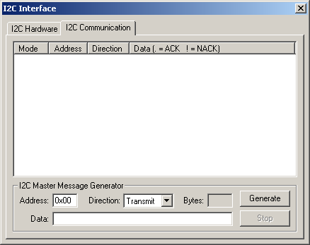 I²C Interface Communication