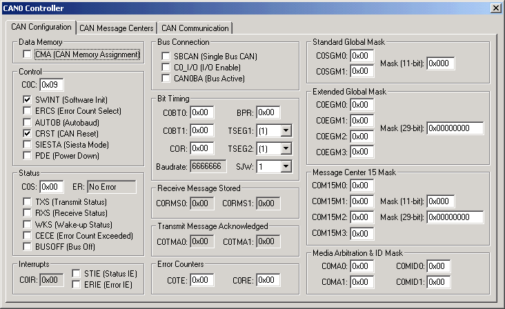 CAN0 Configuration