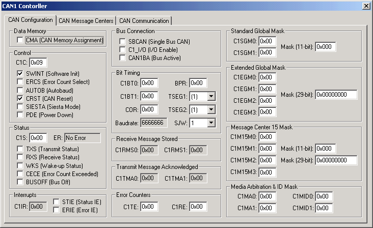 CAN1 Configuration