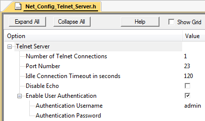 simple telnet server