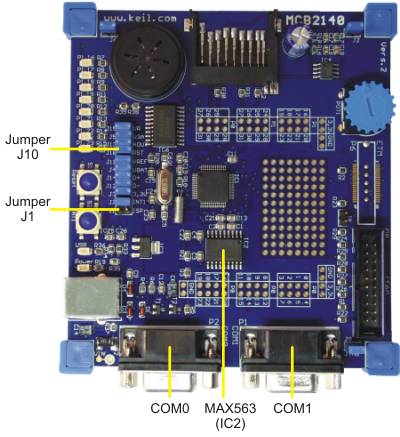 MCB2140 Board Serial Ports